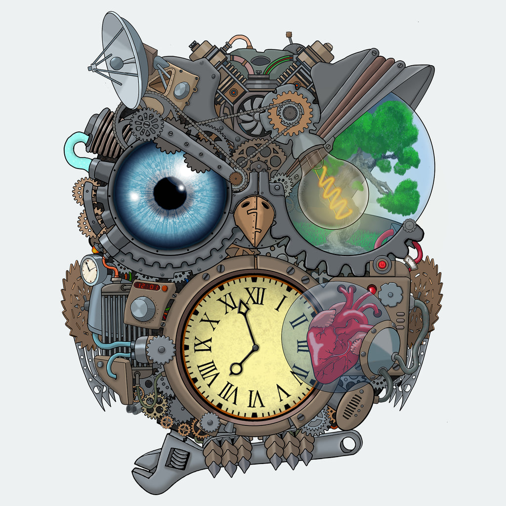 SteamPunk Owl - NARRO-SHIRTS